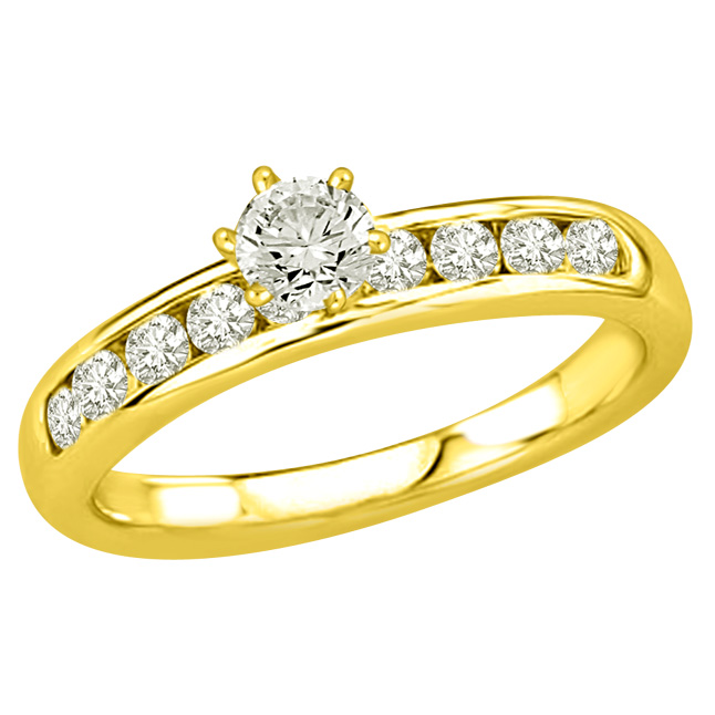 0.57TCW I/SI1 Solitaire Diamond Ring in Closed Setting (0.57ISI1-S56)