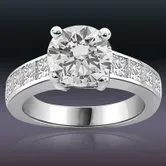 0.70TCW GIA Cert E/I1 GIA Sol Diamond Engagement Ring (0.70EI1-D74W)