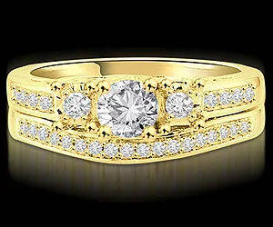 0.80TCW G/VVS1 Diamond Wedding Band in 18k Yellow Gold (0.80GVVS1-N4)