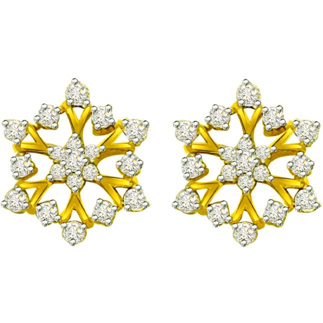 Flower Earrings Buy Flower Earrings Online at Best Prices Surat Diamond