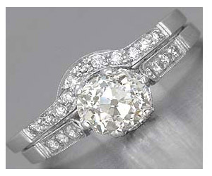 0.97TCW E/VS1 Sol Diamond Wedding Engagement rings Set -Rs.150001 -Rs.200000
