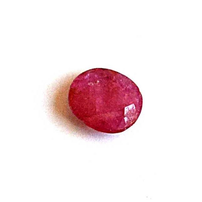 1/0.49cts Real Natural Round Faceted Pinkish Red Ruby Gemstone For Astrology (0.49cts RND Ruby)