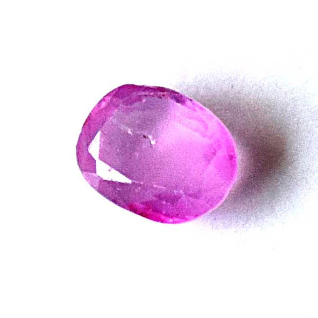 1/0.50cts Real Natural AAA Transparent Pink Oval Faceted Ruby Gemstone for Astrological Purpose (0.50cts Oval Ruby)