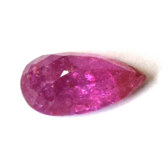 0.50cts Real Natural AAA Faceted Transparent Pear Shape Ruby Gemstone for Astrological Purpose (0.50cts Pear Ruby)