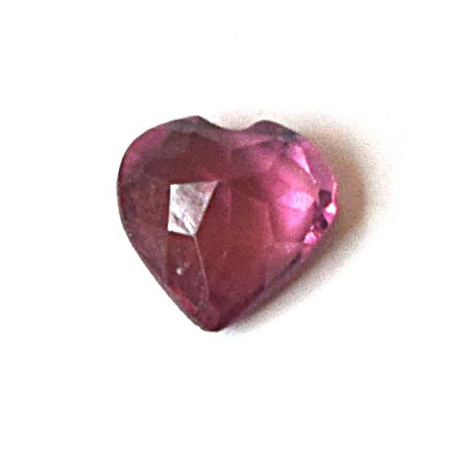0.51cts Real Natural AAA Faceted Transparent Heart Shape Dark Pink Ruby Gemstone for Astrological Purpose (0.51cts Heart Ruby)