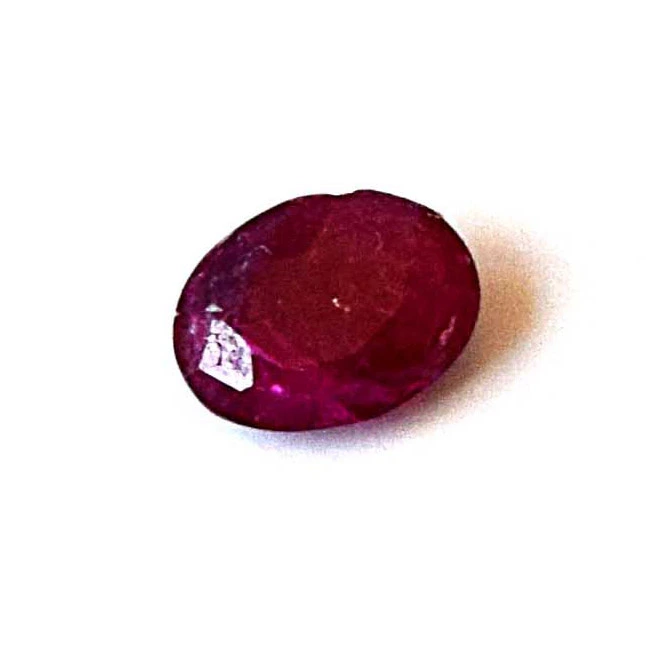 1/0.62cts Real Natural Oval Faceted Red Ruby Gemstone for Astrological Purpose (0.62cts Oval Ruby)