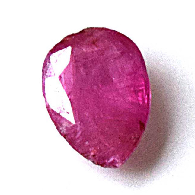 0.63cts Real Natural AA Faceted Pink Ruby Gemstone for Astrological Purpose (0.63cts Pear Ruby)