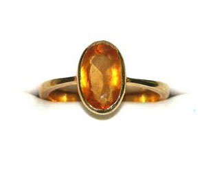 1.00cts Hessonite/ Gomed Stone Ring in 18k Gold (HGR1)