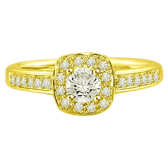 1.00TCW M/VVS1 GIA Diamond Engagement Ring with Accents (1.00MVVS1-D8)