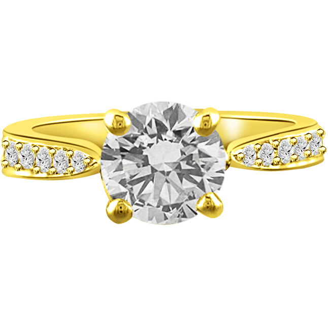 1.00TCW GIA Cert L/VS1 Diamond Engagement Ring 18kt Yellow Gold (1.00LVS1-S49)