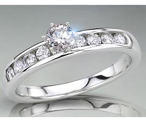 1.02TCW J/SI1 Solitaire Diamond Ring in Closed Setting (1.02JSI1-S56W)