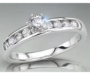 1.12-TCW M/SI2 Solitaire Diamond Ring in Closed Setting (1.12MSI2-S56W)