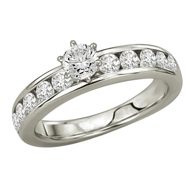 1.30TCW E/SI1 GIA Solitaire Diamond Engagement Ring (1.30ESI1-S55W)