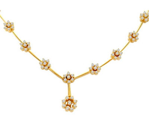 1.76 Cts Flower Shape Diamond Necklace -Diamond Necklace