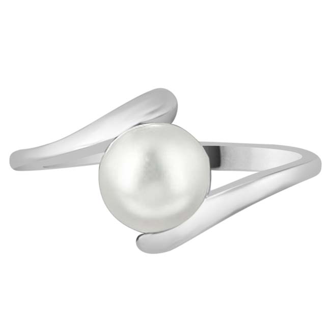 11.68 cts Real Big Pearl & 925 Sterling Silver rings for Astrological Power for All