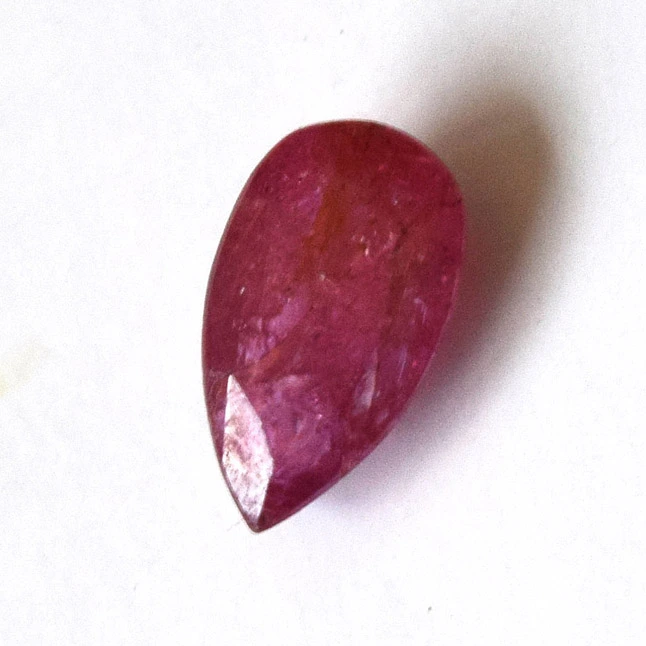 1.17cts Real Natural AA Grade Faceted Pear Shape Red Ruby Gemstone for Astrological Purpose (1.17cts Pear Ruby)