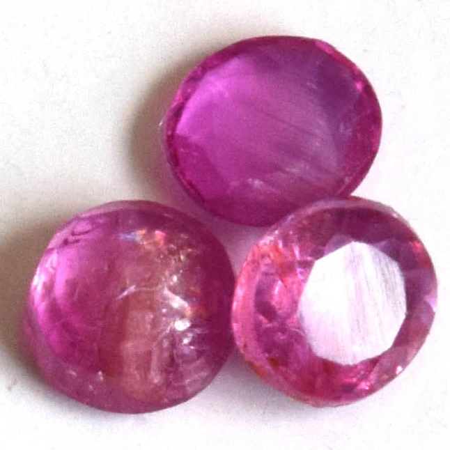 3/1.22cts AAA Quality Real Natural Round Transparent Pink Ruby Gemstone for Astrological Purpose (1.22cts RND Ruby)