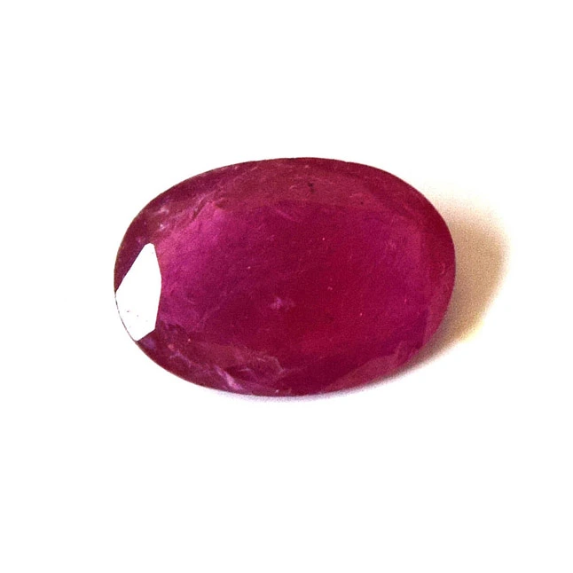 1.43cts A Grade Real Natural Faceted Oval Dark Pink Ruby Gemstone for Astrological Purpose (1.43cts Ruby)