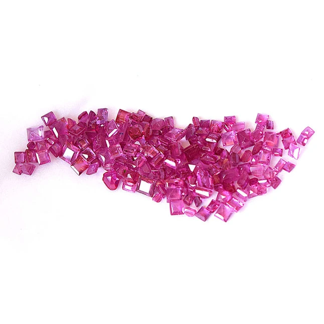 165/14.53cts Real Natural Princess Cut Transparent AAA Faceted Ruby Gemstone for Astrological Purpose (14.53cts Pr Ruby)