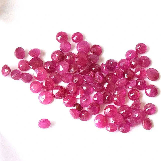 77/16.02cts Real Natural Round Faceted Red Ruby Gemstone for Astrological Purpose (16.02cts RND Ruby)