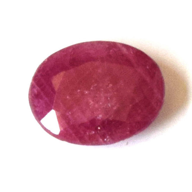 1.80cts Flatish Oval Faceted Natural Real Pink Solitaire Ruby Gemstone for Astrological Purpose (1.80cts Oval Ruby)