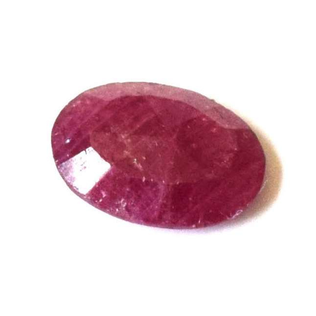 1.80cts Flatish Oval Faceted Natural Real Pink Solitaire Ruby Gemstone for Astrological Purpose (1.80cts Oval Ruby)