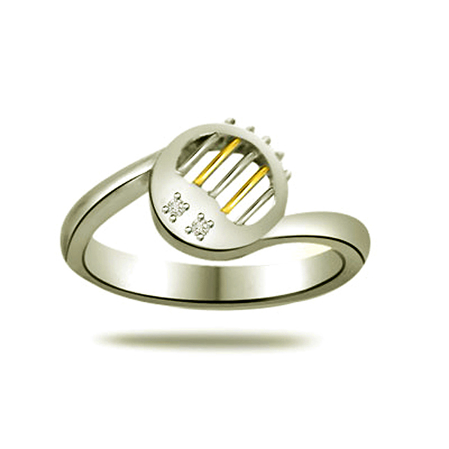 2 Real Diamond Two-Tone 14kt White Gold Ring (SDR1193)