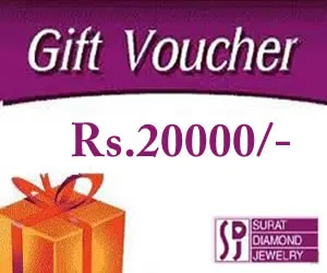 Give the Gift of Choice with Surat Diamond Gift Vouchers! (Rs.20000 /-)
