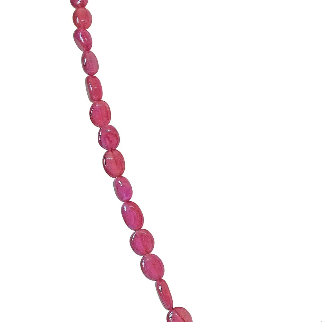 201.69cts Single Line Real Light Red Oval Ruby Beads Necklace for Women (201.69cts Ruby Neck)