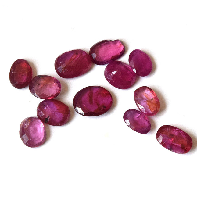 12/2.36cts Real Natural Dark Pink Oval Faceted AAA Grade Ruby Gemstone for Astrological Purpose (2.36cts Oval Ruby)