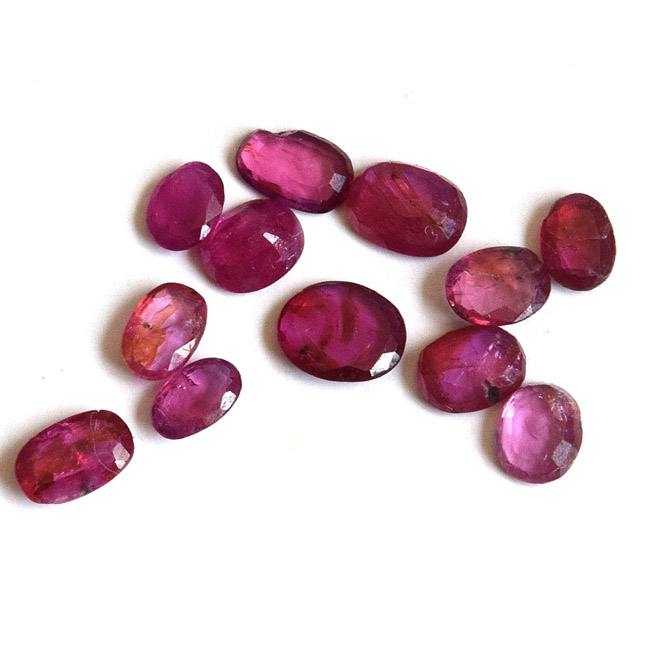 12/2.36cts Real Natural Dark Pink Oval Faceted AAA Grade Ruby Gemstone for Astrological Purpose (2.36cts Oval Ruby)
