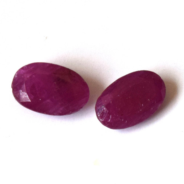 2/2.37cts Real Natural Red Oval Faceted AA Grade Ruby Gemstone for Astrological Purpose (2.37cts Oval Ruby)