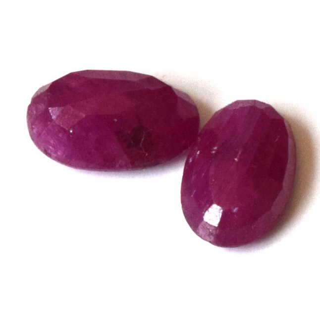 2/2.37cts Real Natural Red Oval Faceted AA Grade Ruby Gemstone for Astrological Purpose (2.37cts Oval Ruby)