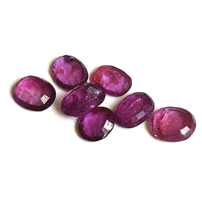 7/2.45cts Real Natural AAA Oval Faceted Dark Pink Ruby Gemstone for Astrological Purpose (2.45cts Oval Ruby)