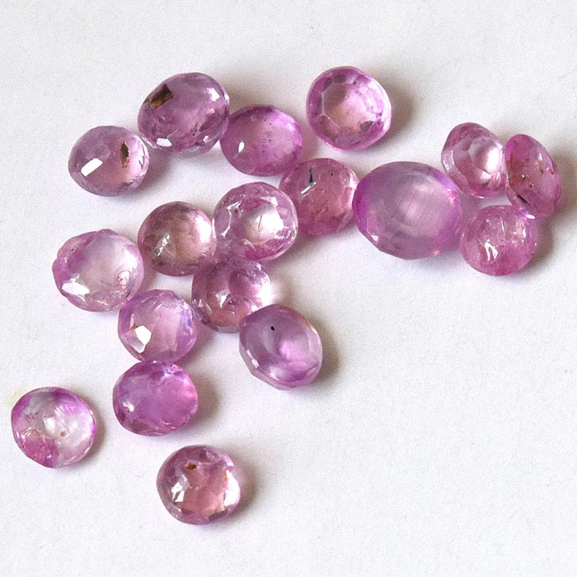 18/2.72cts Fine Light Pink Natural Real Round Faceted Transparent Ruby Gemstones for Astrological Purpose (2.72cts RND Ruby)