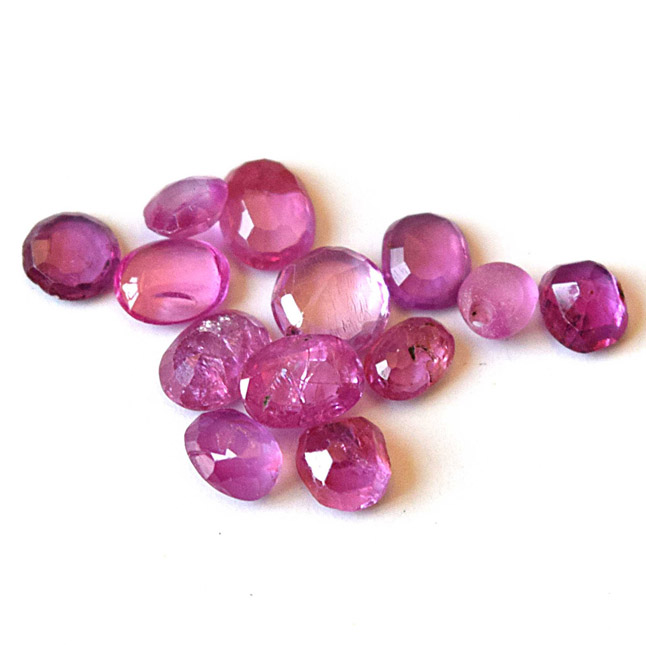 13/3.08cts Real Natural Pink Faceted AAA Transparent Oval Ruby Gemstone for Astrological Purpose (3.08cts Oval Ruby)