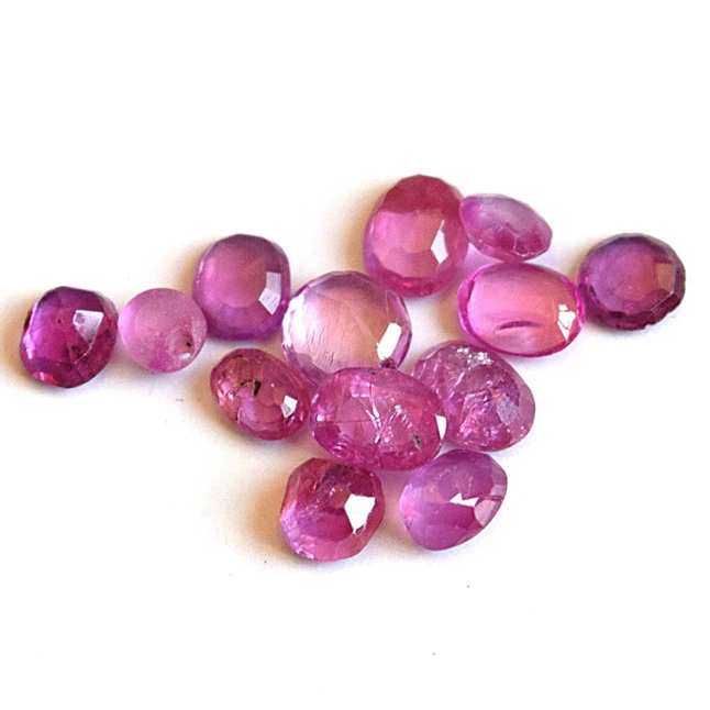 13/3.08cts Real Natural Pink Faceted AAA Transparent Oval Ruby Gemstone for Astrological Purpose (3.08cts Oval Ruby)