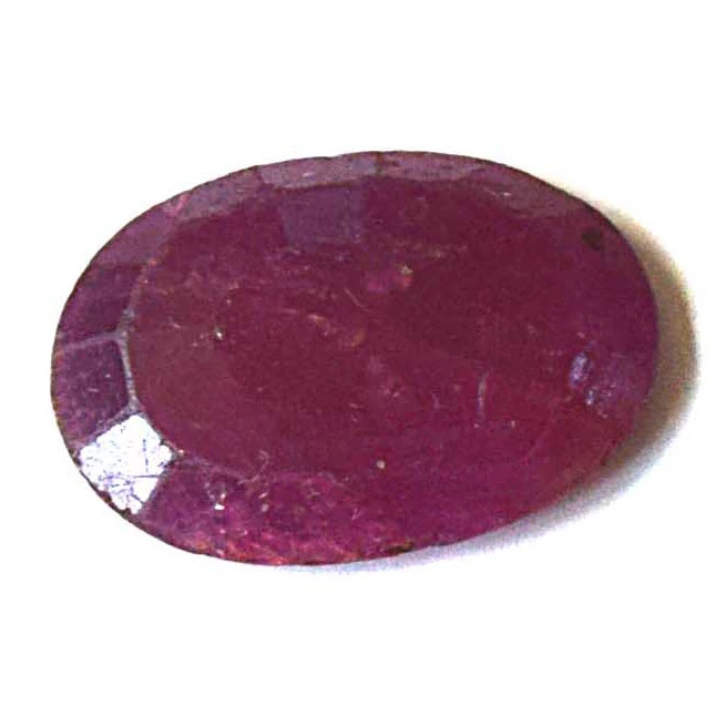 3.43cts Real Natural Oval Red Faceted Ruby Gemstone for Astrological Purpose (3.43cts Oval Ruby)