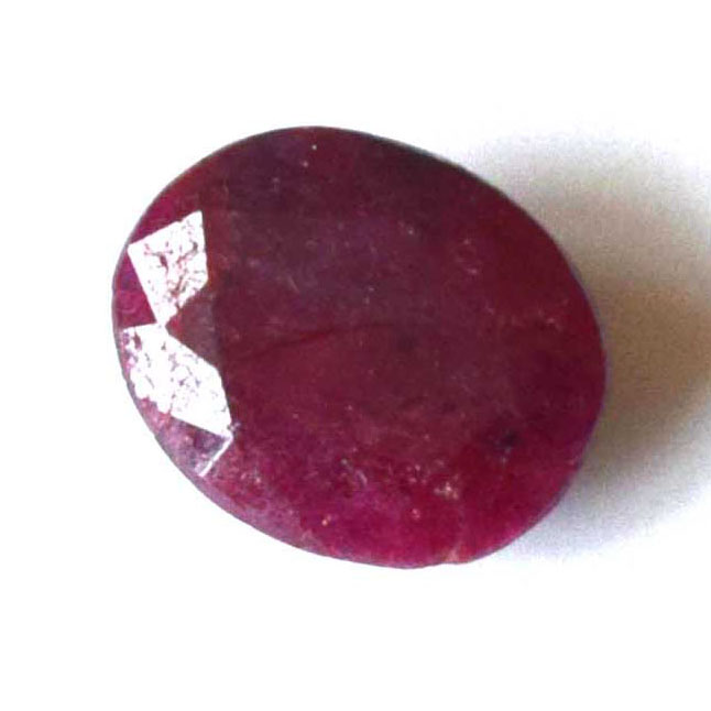 4.11cts Real Natural Dark Red Faceted Oval Ruby Gemstone for Astrological Purpose (4.11cts Oval Ruby)