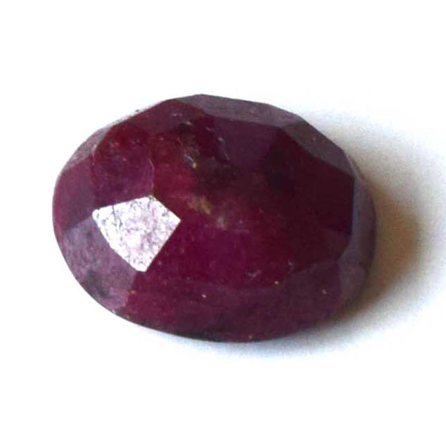 4.11cts Real Natural Dark Red Faceted Oval Ruby Gemstone for Astrological Purpose (4.11cts Oval Ruby)