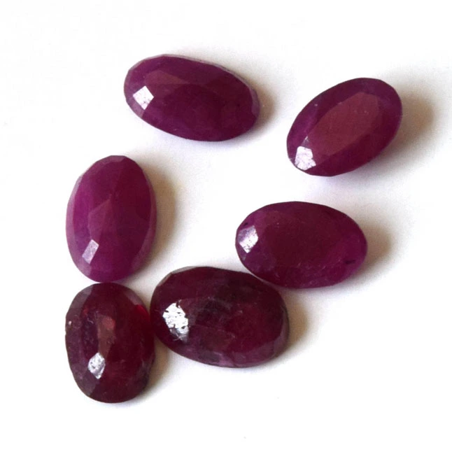 6/5.20cts Real Natural Red Oval Faceted AA Grade Ruby Gemstones for Astrological Purpose (5.20cts Oval Ruby)