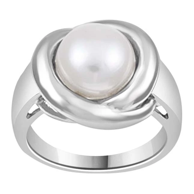 6.51cts Real Big Pearl 925 Sterling Silver rings for Astrological Power for All