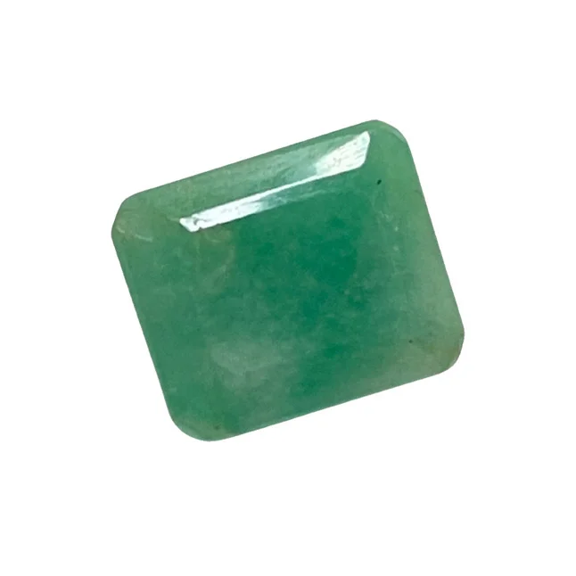 6.94cts Rectangle Faceted Light Green Emerald – A Gem of Elegance & Wisdom (6.94cts Emerald)