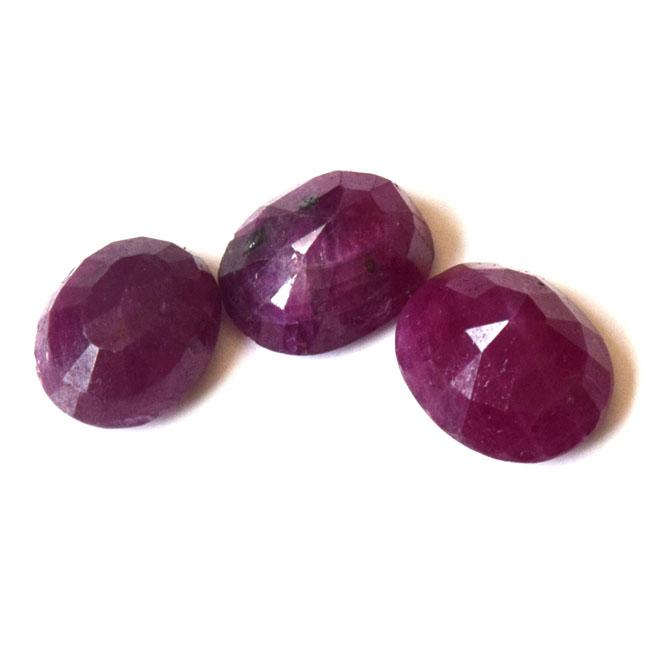 3/6.35cts Real Natural Oval Faceted Dark Pinkish Red AA Grade Ruby Gemstone for Astrological Purpose (6.35cts Oval Ruby)