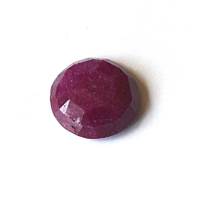 6.95cts Real Natural Round Faceted Red Ruby Gemstone for Astrological Purpose (6.95cts RND Ruby)