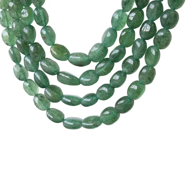 4 Line 735cts Real Natural Green Oval Emerald Necklace (735cts EMR Neck)
