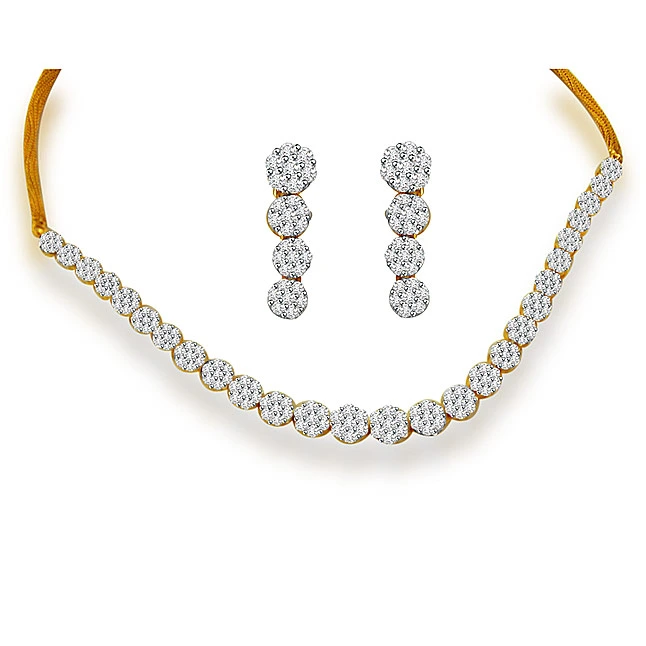 Diamond & 18k Gold Necklace Set (ACCDS1)