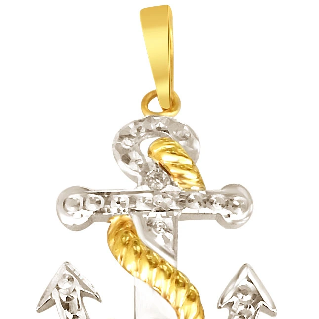 Diamond & Silver Anchor Pendant (ANCHOR1)