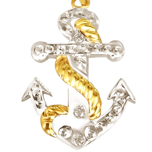Diamond & Silver Anchor Pendant (ANCHOR1)