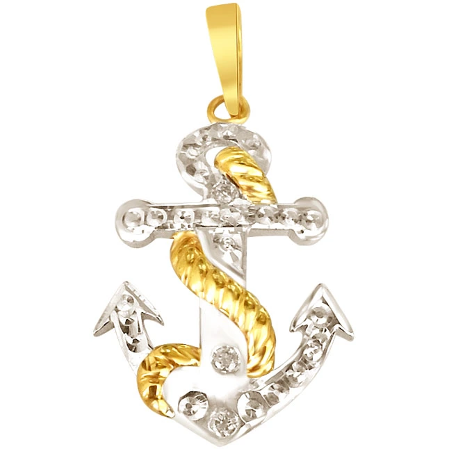 Diamond & Silver Anchor Pendant (ANCHOR1)